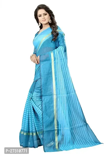 Fancy Cotton Silk Saree With Blouse Piece For Women-thumb4