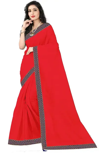 Reliable Bollywood Art Silk Women Saree With Blouse Piece -Red