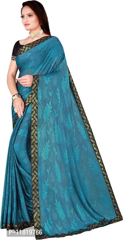 Beautiful Lycra Saree with Blouse Piece-thumb2