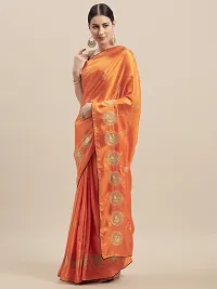 Beautiful Silk Blend Saree with Blouse Piece-thumb1