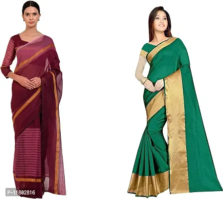 Beautiful Georgette Saree with Blouse Piece Pack Of 2-thumb0