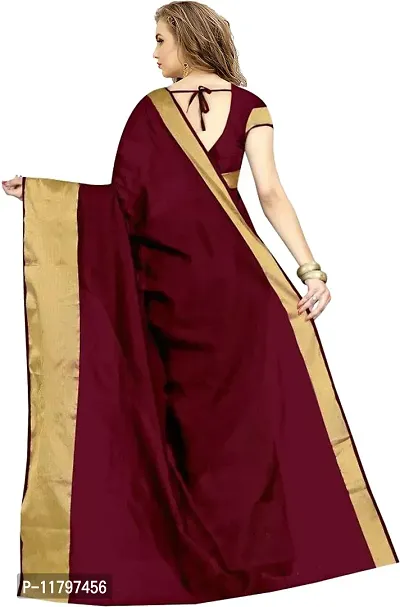 Beautiful Maroon Georgette Saree with Blouse piece-thumb2