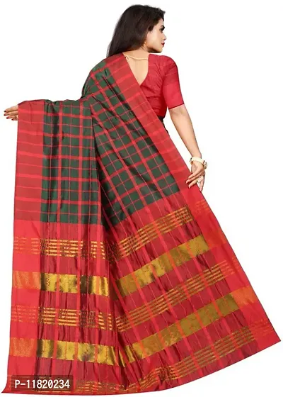 Beautiful Art Silk Saree with Blouse Piece-thumb2