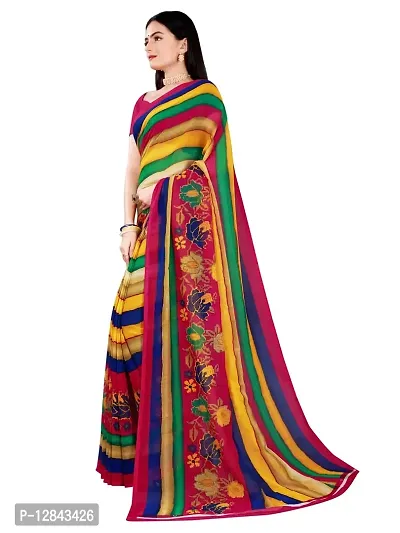 SAADHVI Womens Georgette Printed Combo Saree With Unstithed Blouse (Multicolor) (GEO_17_GEO_50$)-thumb4