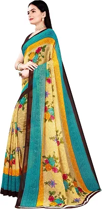 Beautiful Multicoloured Georgette Saree with Blouse piece-thumb1