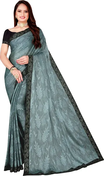 Glamorous Lycra Saree with Blouse piece 