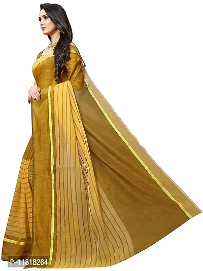 Beautiful Cotton Silk Saree with Blouse Piece-thumb0