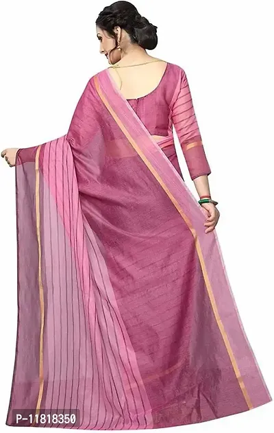 Beautiful Cotton Silk Saree with Blouse Piece-thumb2