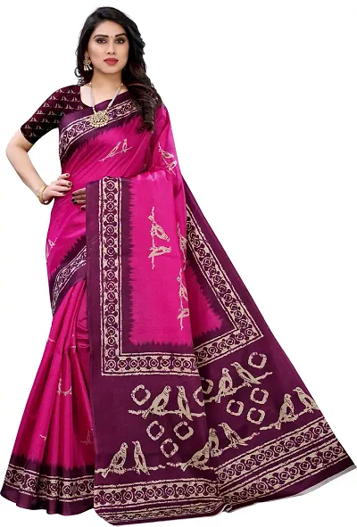 Stunning Linen Printed Saree with Blouse piece
