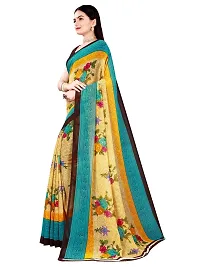 SAADHVI Womens Georgette Printed Combo Saree With Unstithed Blouse (Mustard Red) (GEO_02_GEO_85$)-thumb3