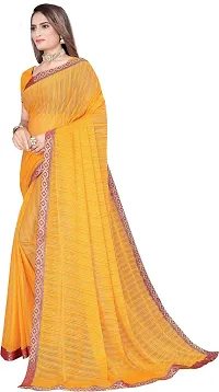 Beautiful Mustard Cotton Blend Saree with Blouse piece-thumb1