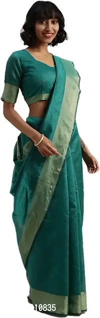 Fancy Art Silk Saree With Blouse Piece For Women-thumb0