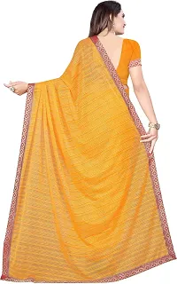 Beautiful Mustard Cotton Blend Saree with Blouse piece-thumb2