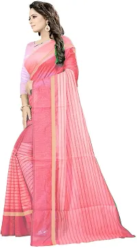 Beautiful Pink Cotton Blend Saree with Blouse piece-thumb1