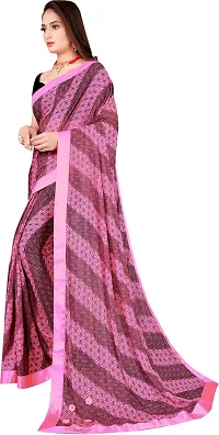 Beautiful Lycra Saree with Blouse Piece-thumb1