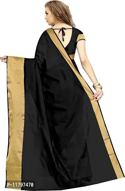 Beautiful Black Georgette Saree with Blouse piece-thumb2