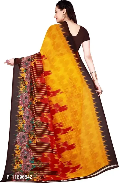 Beautiful Multicoloured Georgette Saree with Blouse piece Pack Of 2-thumb3