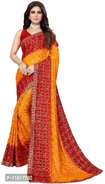 Beautiful Art Silk Saree with Blouse Piece-thumb0