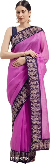 Beautiful Pink Art Silk Saree with Blouse piece
