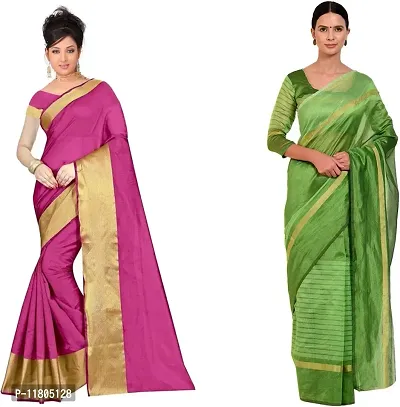 Beautiful Georgette Saree with Blouse Piece Pack Of 2