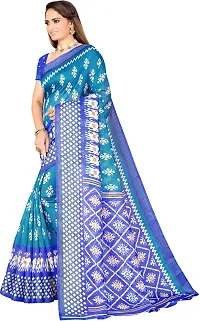 Beautiful Blue Art Silk Saree with Blouse piece-thumb2