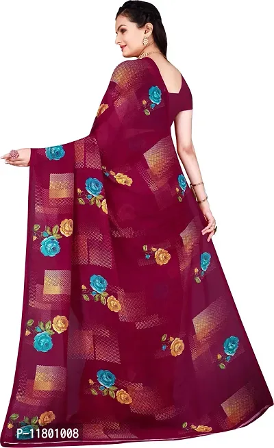 Beautiful Multicoloured Georgette Saree with Blouse piece Pack Of 2-thumb4