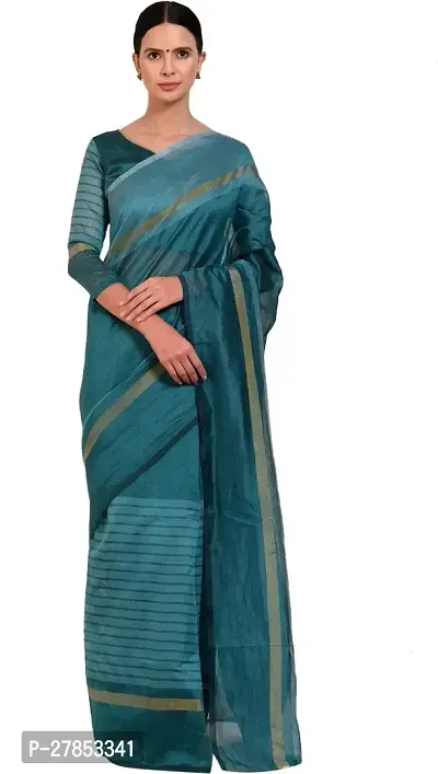 Elegant Woven Design Daily Wear Cotton Silk Women Saree With Blouse Piece -Pack Of 2 For Women-thumb4