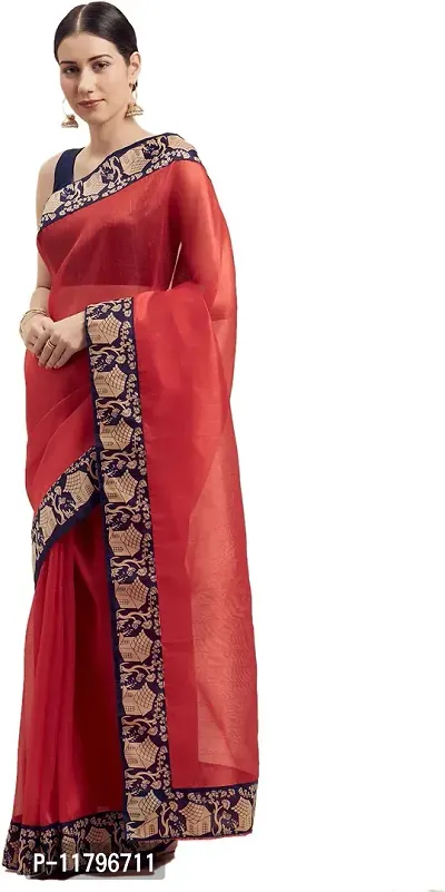 Beautiful Red Velvet Saree with Blouse piece-thumb3