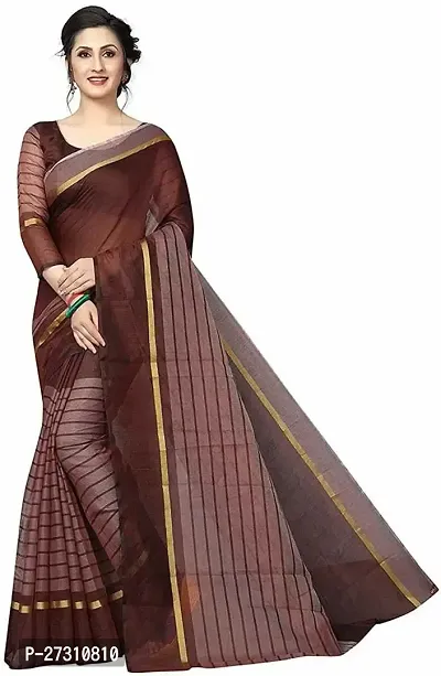 Fancy Cotton Silk Saree With Blouse Piece For Women-thumb0