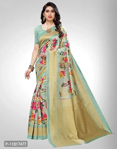 Beautiful Cotton Silk Saree with Blouse Piece