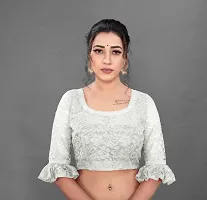 Beautiful Net Saree with Blouse Piece-thumb1