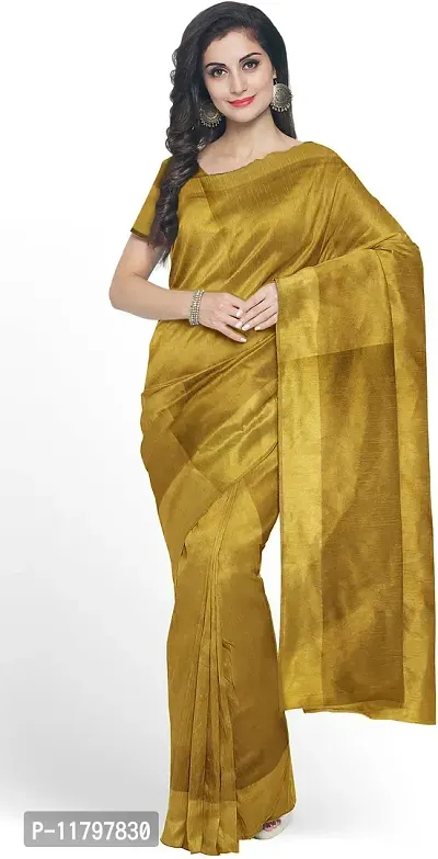 Beautiful Beige Cotton Silk Saree with Blouse piece-thumb0