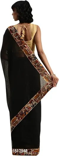 Beautiful Cotton Blend Saree with Blouse Piece-thumb2