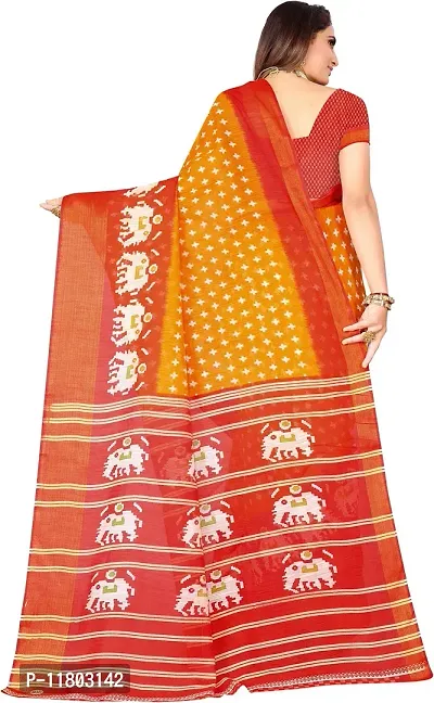 Beautiful Art Silk Saree with Blouse Piece-thumb2