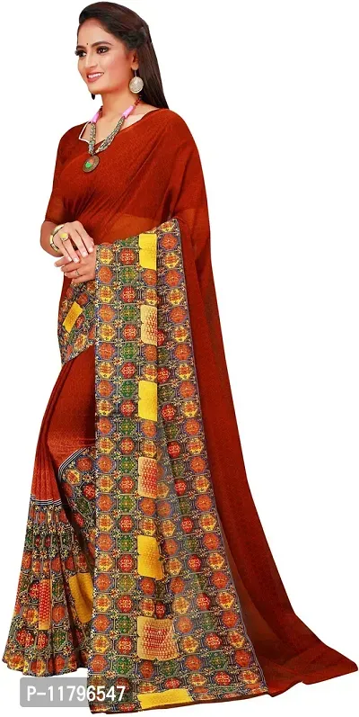 Beautiful Multicoloured Georgette Saree with Blouse piece-thumb2