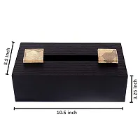 COCKTAIL Designer Wooden MDF Rectangle Tissue Box Holder Dining Table, Home Brown (G-TILEBLK)-thumb3