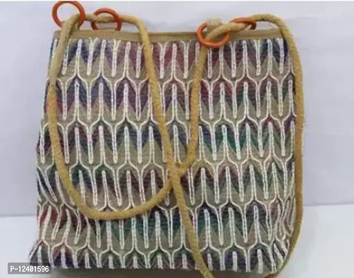 Stylish Multicoloured Jute Handbags For Women