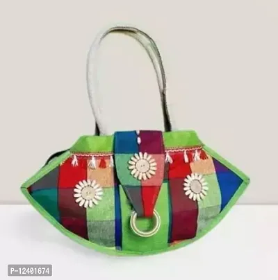 Stylish Multicoloured Jute Handbags For Women-thumb0