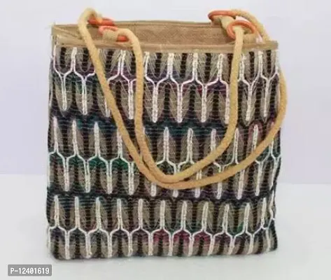 Stylish Multicoloured Jute Handbags For Women