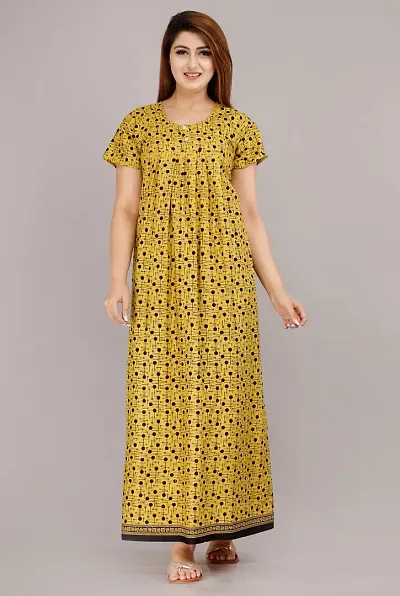 Cotton Printed Nighty/Night Gown