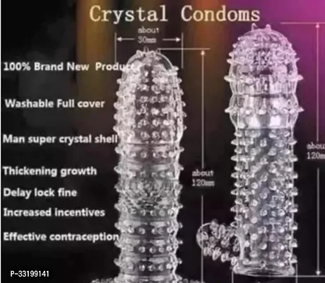 5 Inch Crystal Reusable Silicone Condom