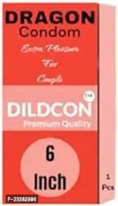 6 Inches Choclate Reusable Silicon Condom-thumb0