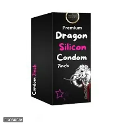 6 Inches Choclate Reusable Silicon Condom-thumb0