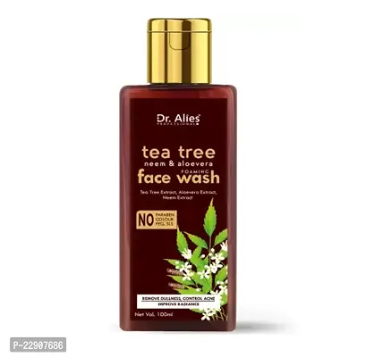 Dr. Alies Professional Tea Tree, Neem And Aloe Vera Facewash- Helps Fight Acne, Cleanses Dirt - Face Washnbsp;nbsp;100 Ml