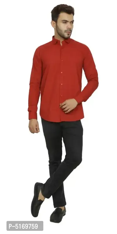 Trendy Stylish Cotton Long Sleeve Solid Formal Shirt-thumb0