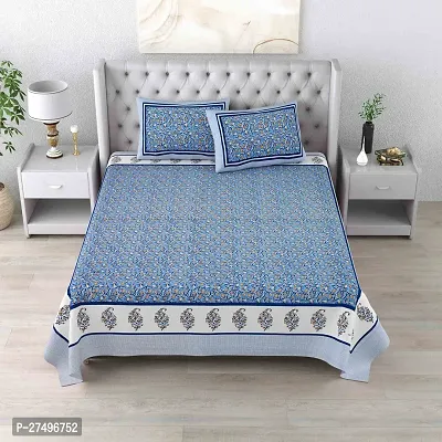 Comfortable Cotton Printed Bedsheet With 2 Pillow Covers