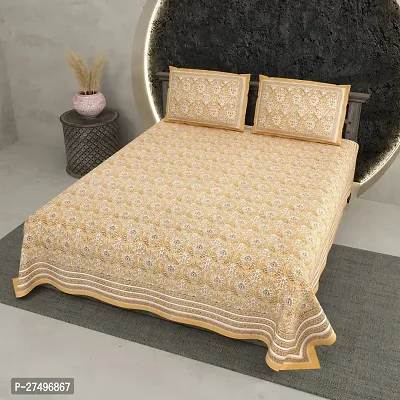 Comfortable Cotton Printed Bedsheet With 2 Pillow Covers