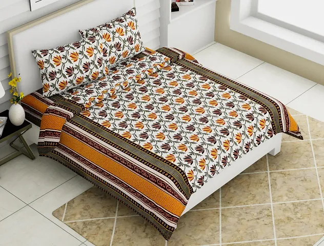 King Size Printed Pure Cotton Bedsheets