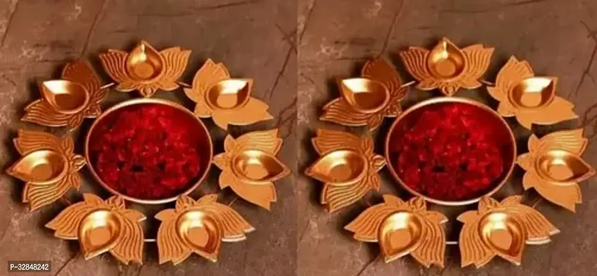 Traditional Decorative Diya Pack Of 2-thumb0