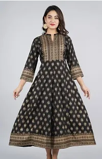 Trendy Beautiful Rayon Stitched Ethnic Gown with Dupatta-thumb2